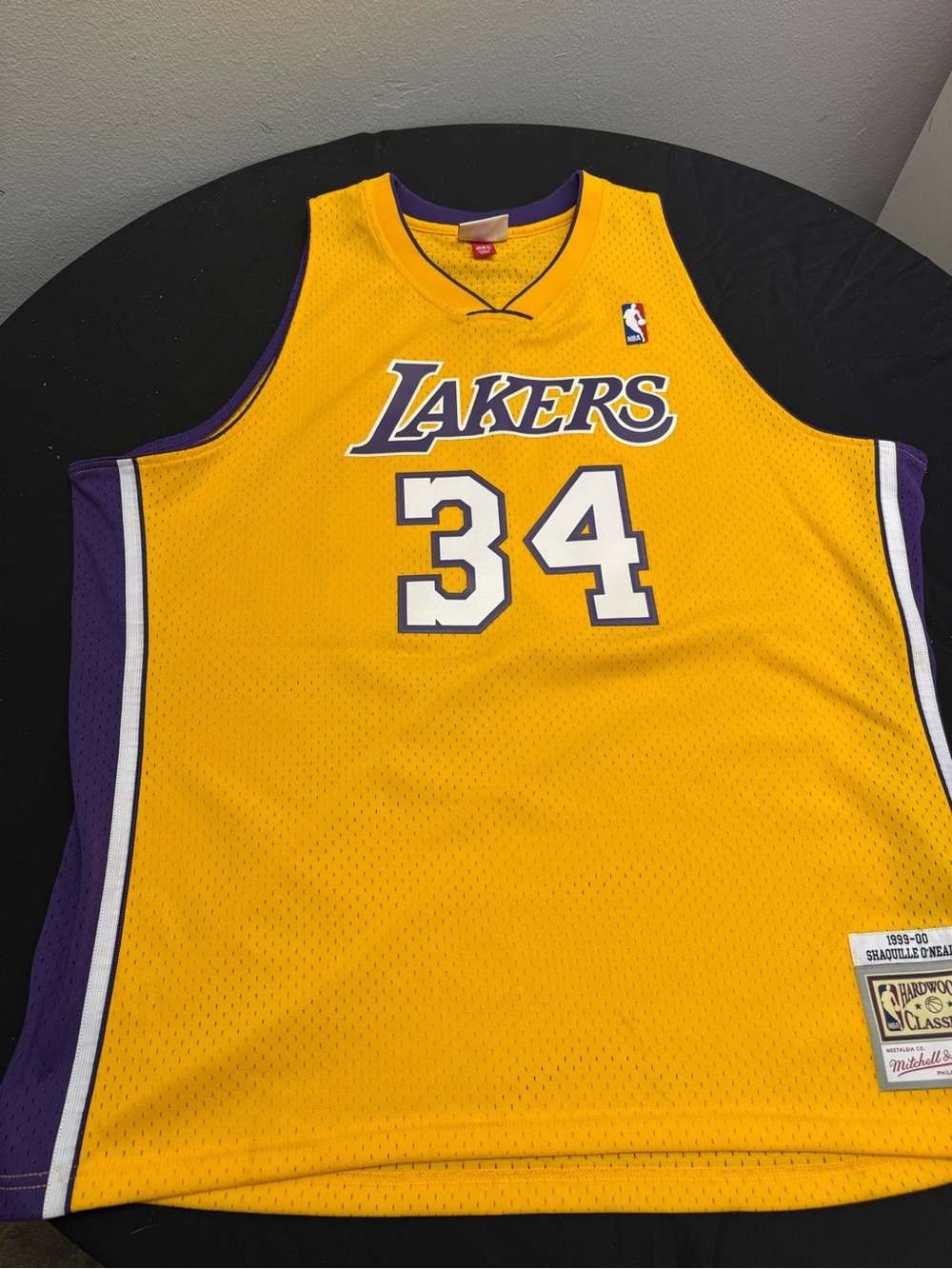Shaquille O'Neal #34 Gold Basketball Jersey 2XL